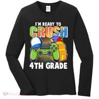 I'm Ready To Crush 4th Grade Video Gamer Women's Long Sleeve Shirt thumb 0