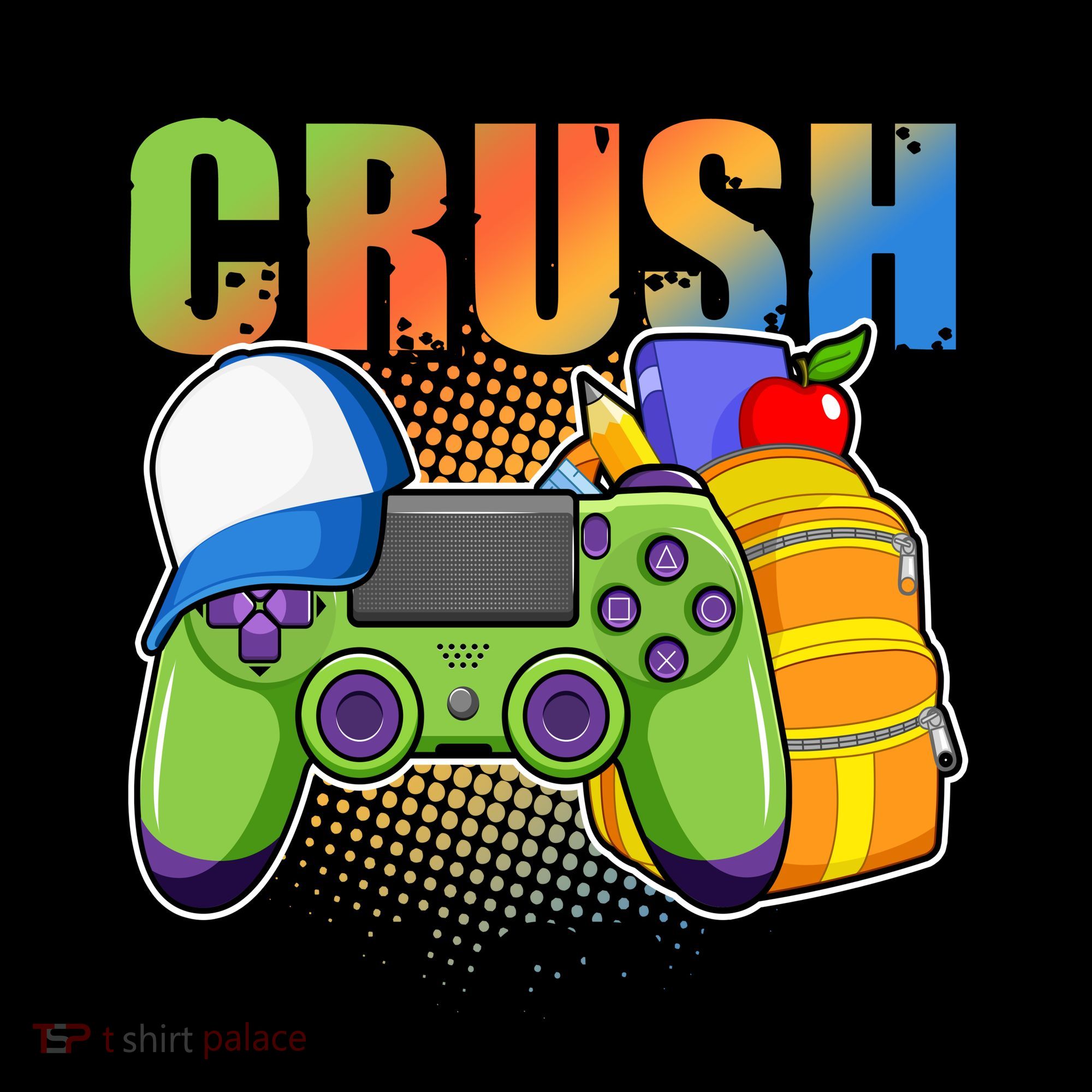 I'm Ready To Crush 4th Grade Video Gamer Kids Colorblock Raglan Jersey