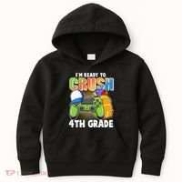 I'm Ready To Crush 4th Grade Video Gamer Kids Hoodie thumb 0