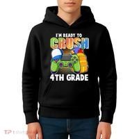 I'm Ready To Crush 4th Grade Video Gamer Kids Hoodie thumb 4