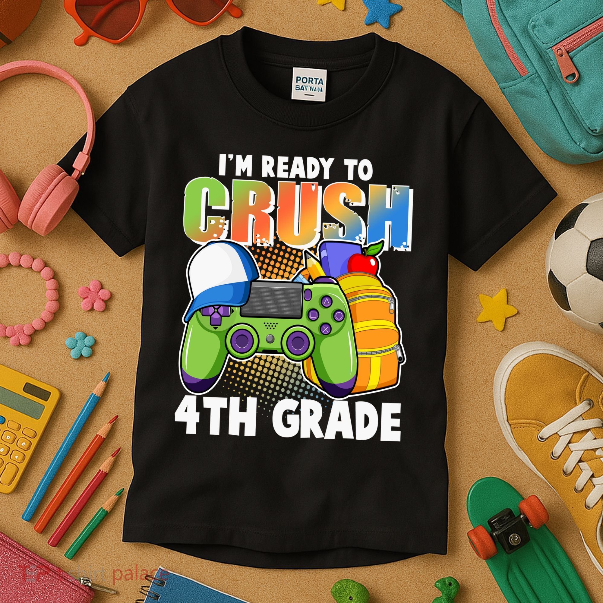 I'm Ready To Crush 4th Grade Video Gamer Kids T-Shirt