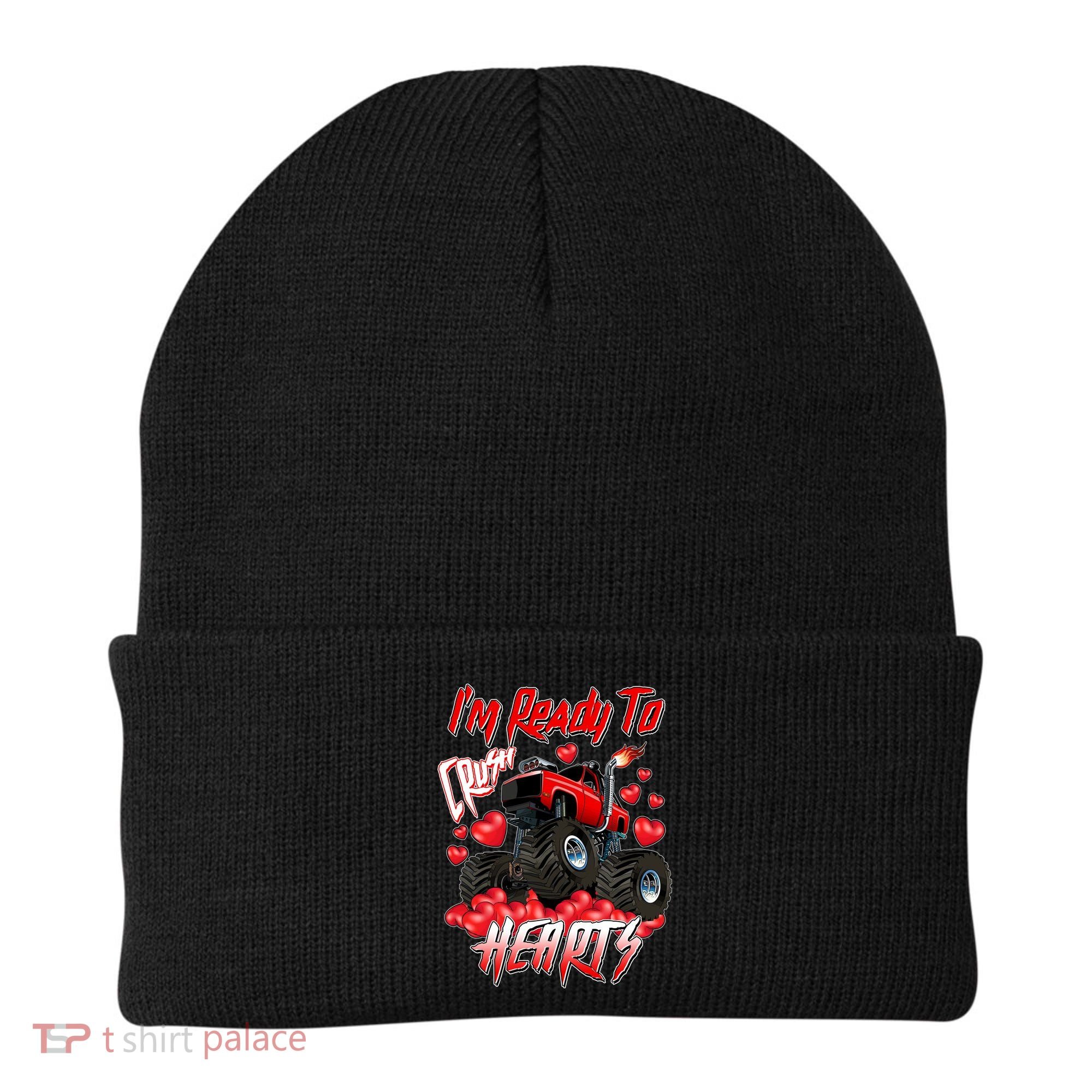 I'm Ready To Crush Hearts Monster Truck Valentine's Day Beanie