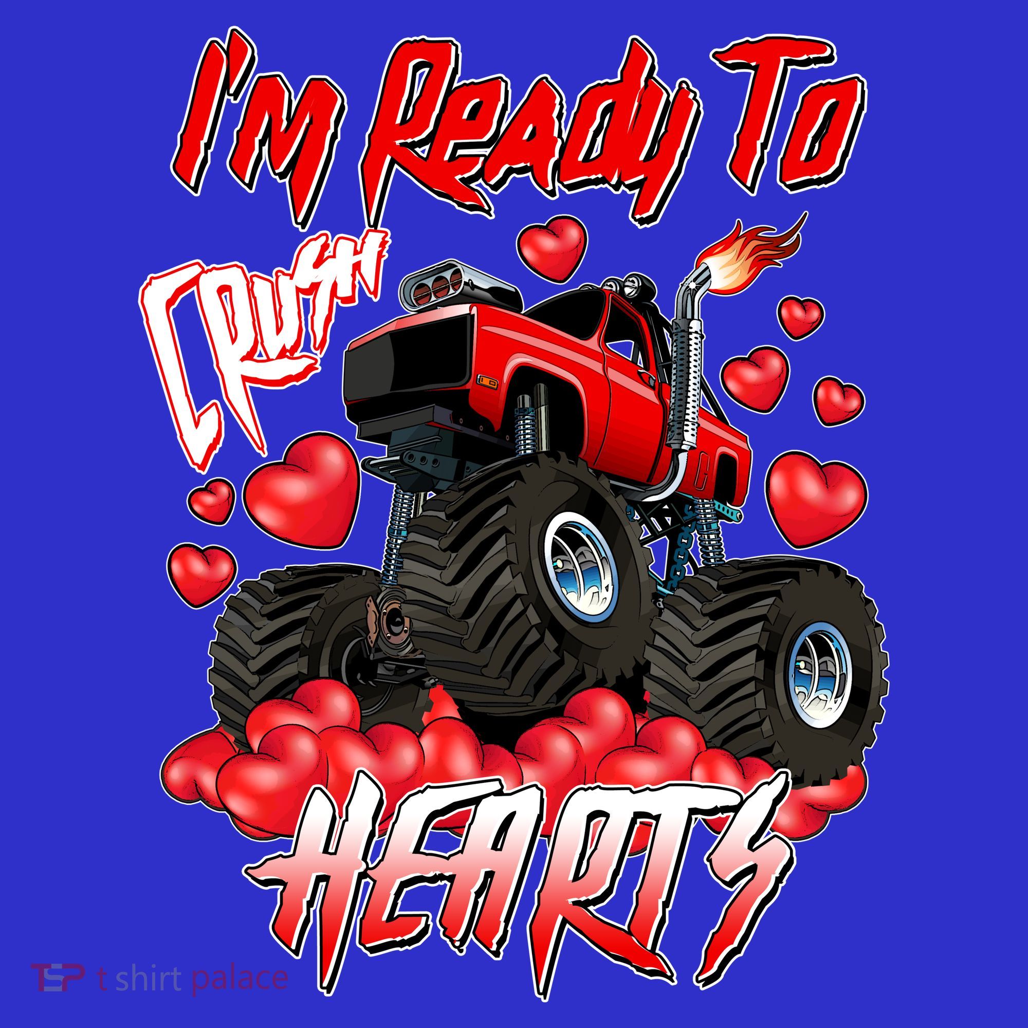 I'm Ready To Crush Hearts Monster Truck Valentine's Day Sweatshirt