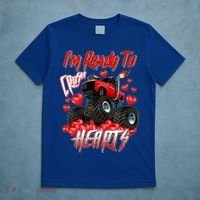 I'm Ready To Crush Hearts Monster Truck Valentine's Day T-Shirt thumb 5