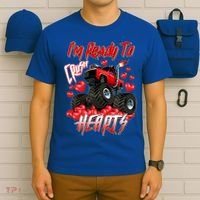 I'm Ready To Crush Hearts Monster Truck Valentine's Day T-Shirt thumb 6