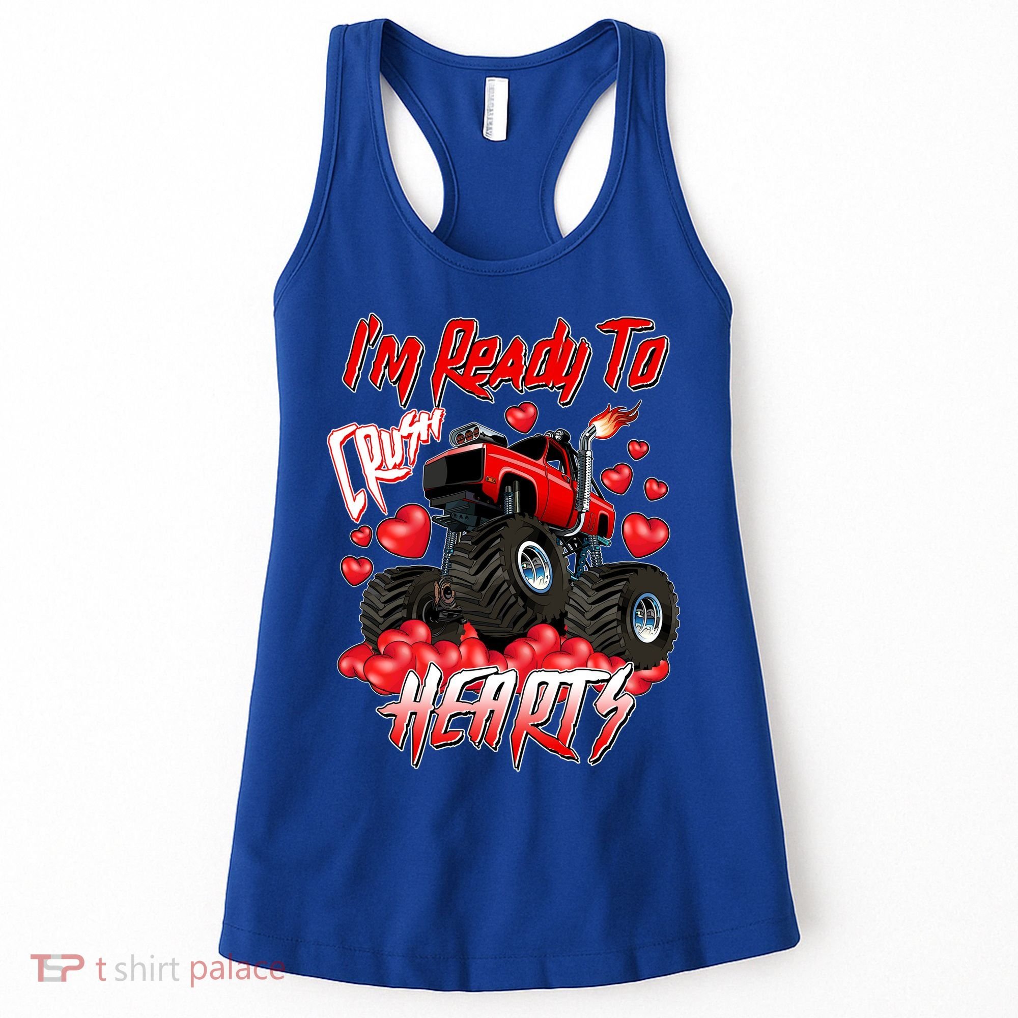 I'm Ready To Crush Hearts Monster Truck Valentine's Day Women's Tank Top