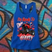 I'm Ready To Crush Hearts Monster Truck Valentine's Day Women's Tank Top thumb 3