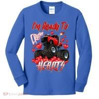 I'm Ready To Crush Hearts Monster Truck Valentine's Day Kids Long Sleeve Shirt thumb 0