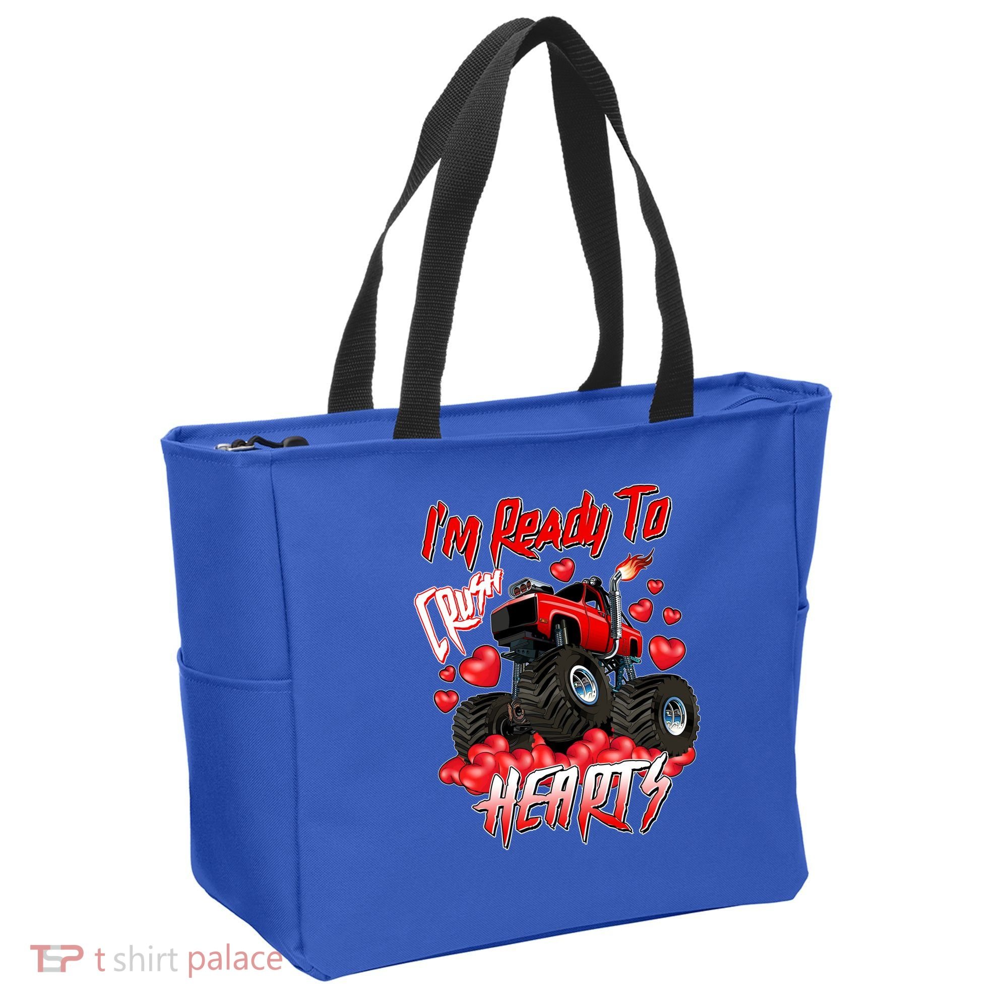 I'm Ready To Crush Hearts Monster Truck Valentine's Day Tote Bag