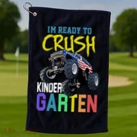 I'm Ready To Crush Kindergarten Golf Towel thumb 1