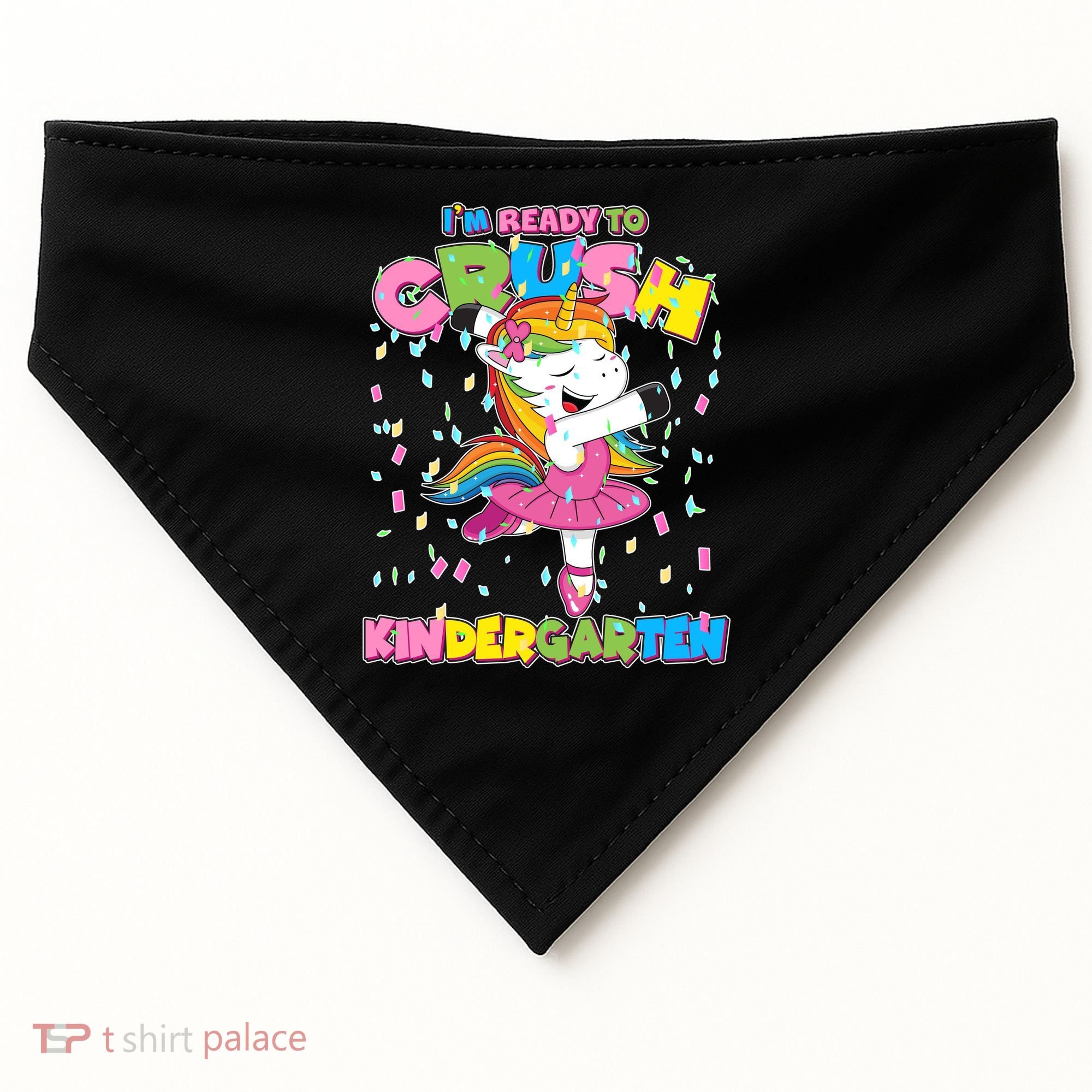 I'm Ready To Crush Kindergarten Cute Unicorn USA-Made Doggie Bandana