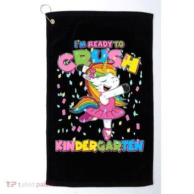 I'm Ready To Crush Kindergarten Cute Unicorn Golf Towel