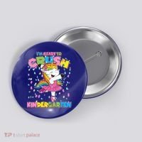 I'm Ready To Crush Kindergarten Cute Unicorn Button thumb 0