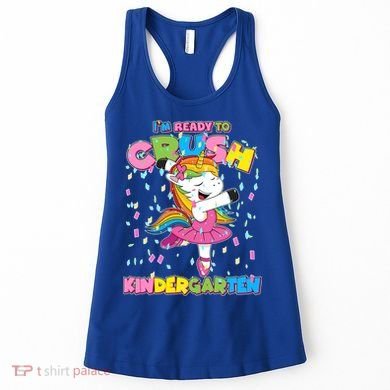I'm Ready To Crush Kindergarten Cute Unicorn Women's Tank Top