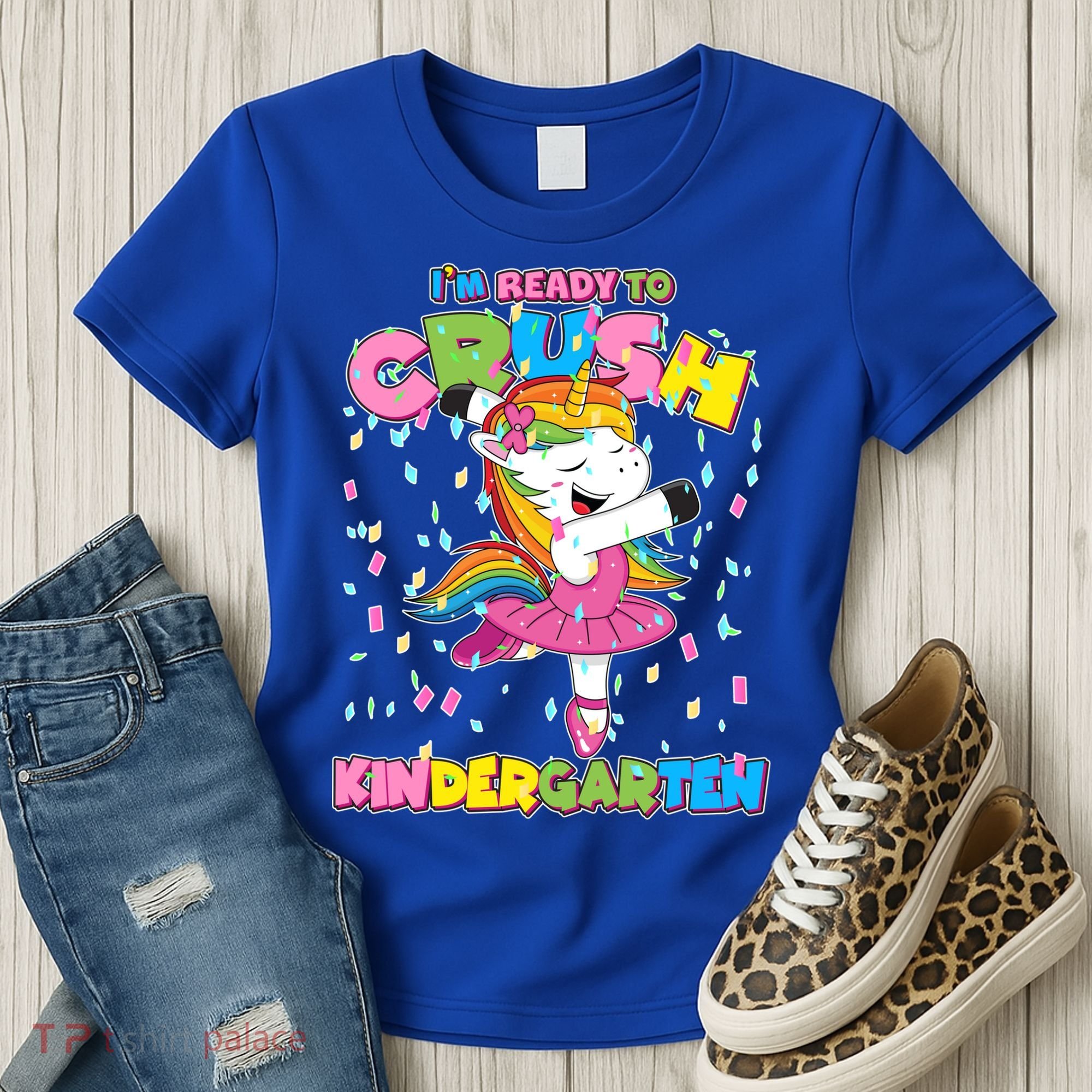 I'm Ready To Crush Kindergarten Cute Unicorn Women's T-Shirt