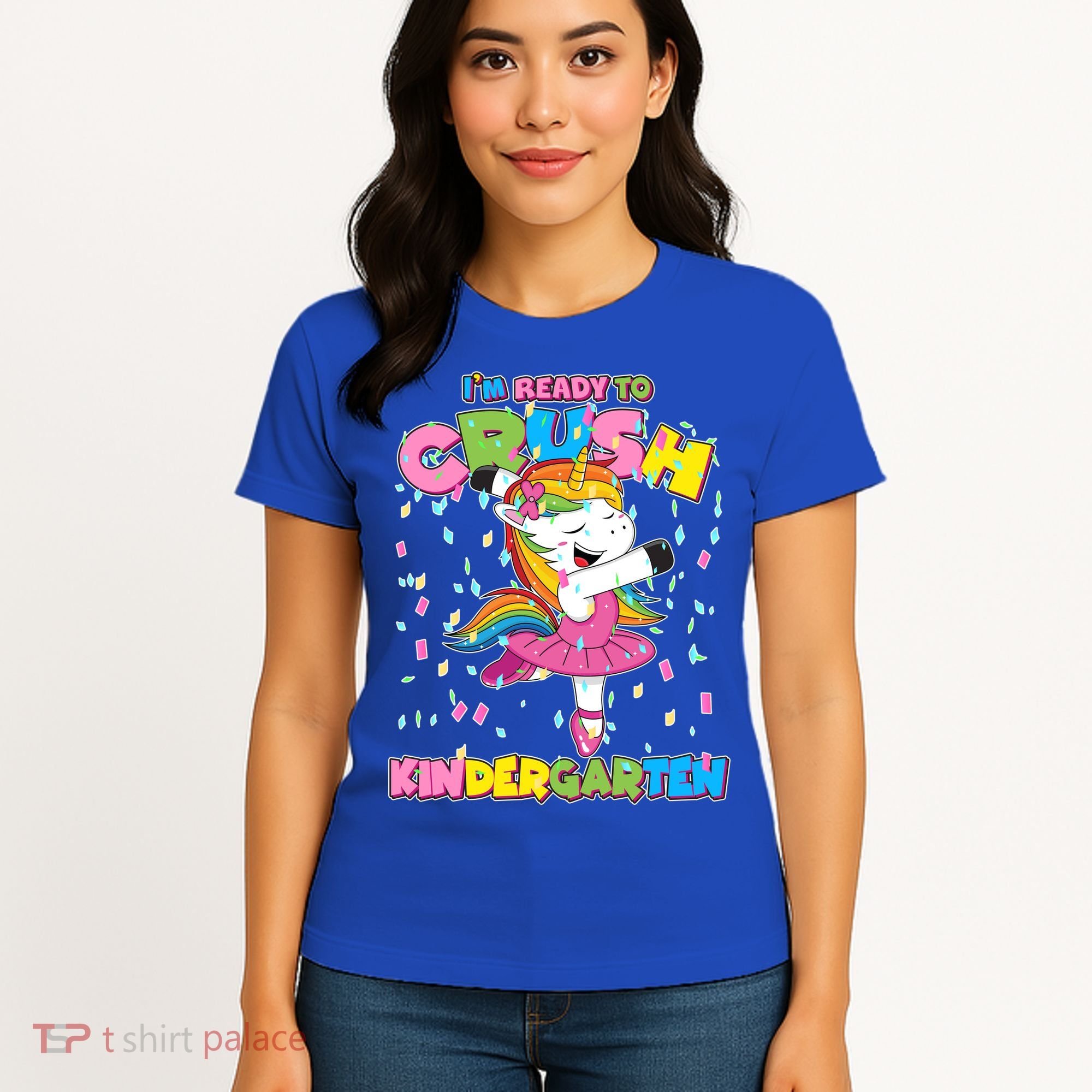 I'm Ready To Crush Kindergarten Cute Unicorn Women's T-Shirt