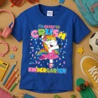 I'm Ready To Crush Kindergarten Cute Unicorn Kids T-Shirt thumb 3