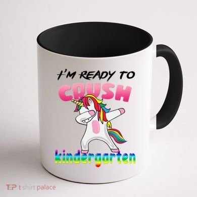 I'm Ready To Crush Kindergarten Cute Unicorn Dab Coffee Mug back