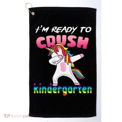 I'm Ready To Crush Kindergarten Cute Unicorn Dab Golf Towel