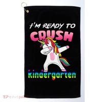 I'm Ready To Crush Kindergarten Cute Unicorn Dab Golf Towel thumb 0