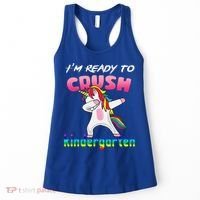 I'm Ready To Crush Kindergarten Cute Unicorn Dab Women's Tank Top thumb 0