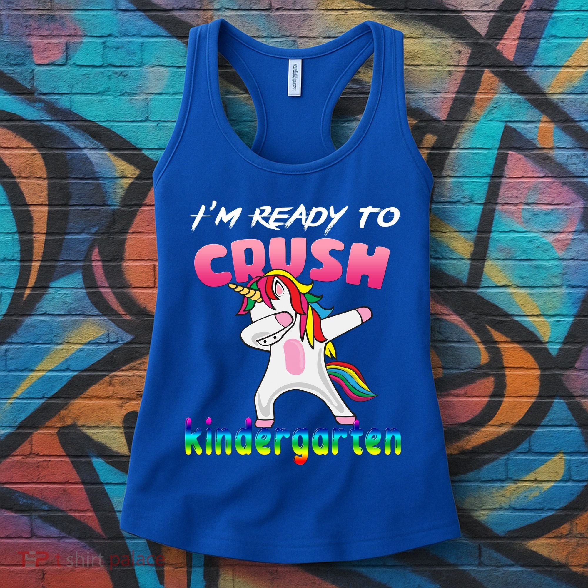 I'm Ready To Crush Kindergarten Cute Unicorn Dab Women's Tank Top