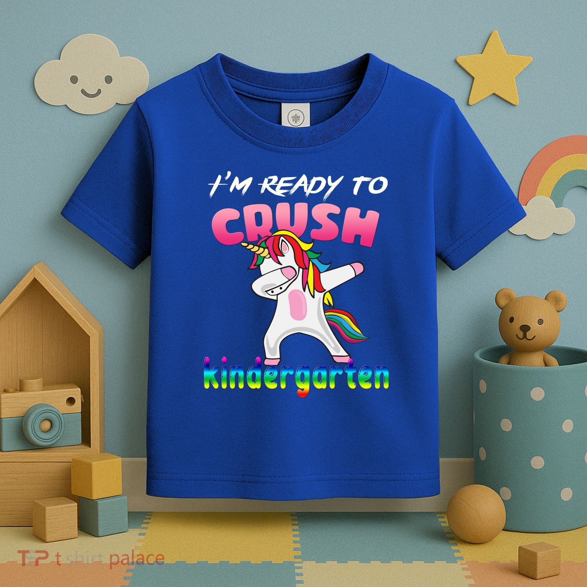 I'm Ready To Crush Kindergarten Cute Unicorn Dab Toddler T-Shirt