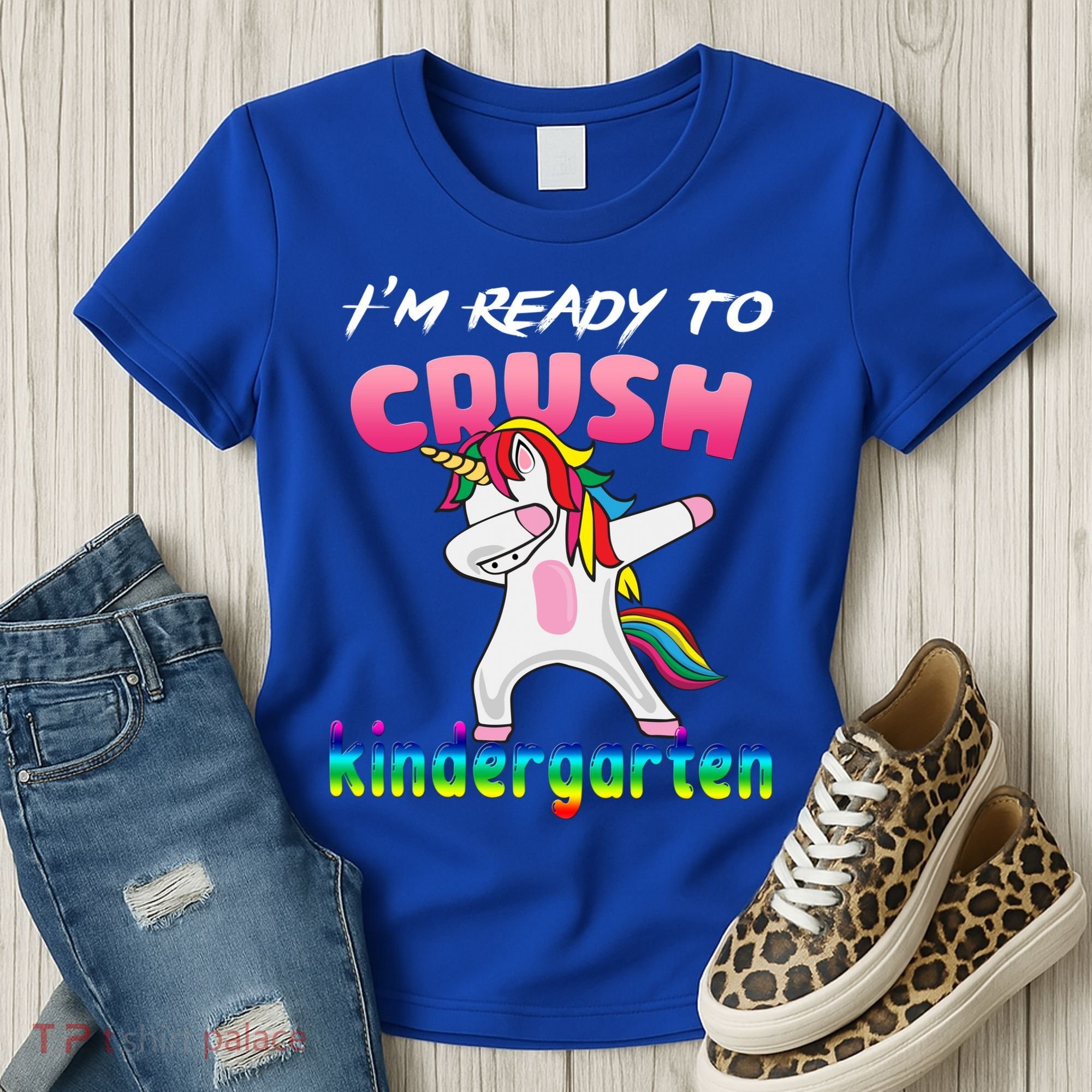 I'm Ready To Crush Kindergarten Cute Unicorn Dab Women's T-Shirt