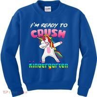 I'm Ready To Crush Kindergarten Cute Unicorn Dab Kids Sweatshirt thumb 0
