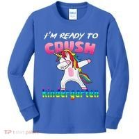 I'm Ready To Crush Kindergarten Cute Unicorn Dab Kids Long Sleeve Shirt thumb 0