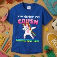 I'm Ready To Crush Kindergarten Cute Unicorn Dab Kids T-Shirt thumb 3