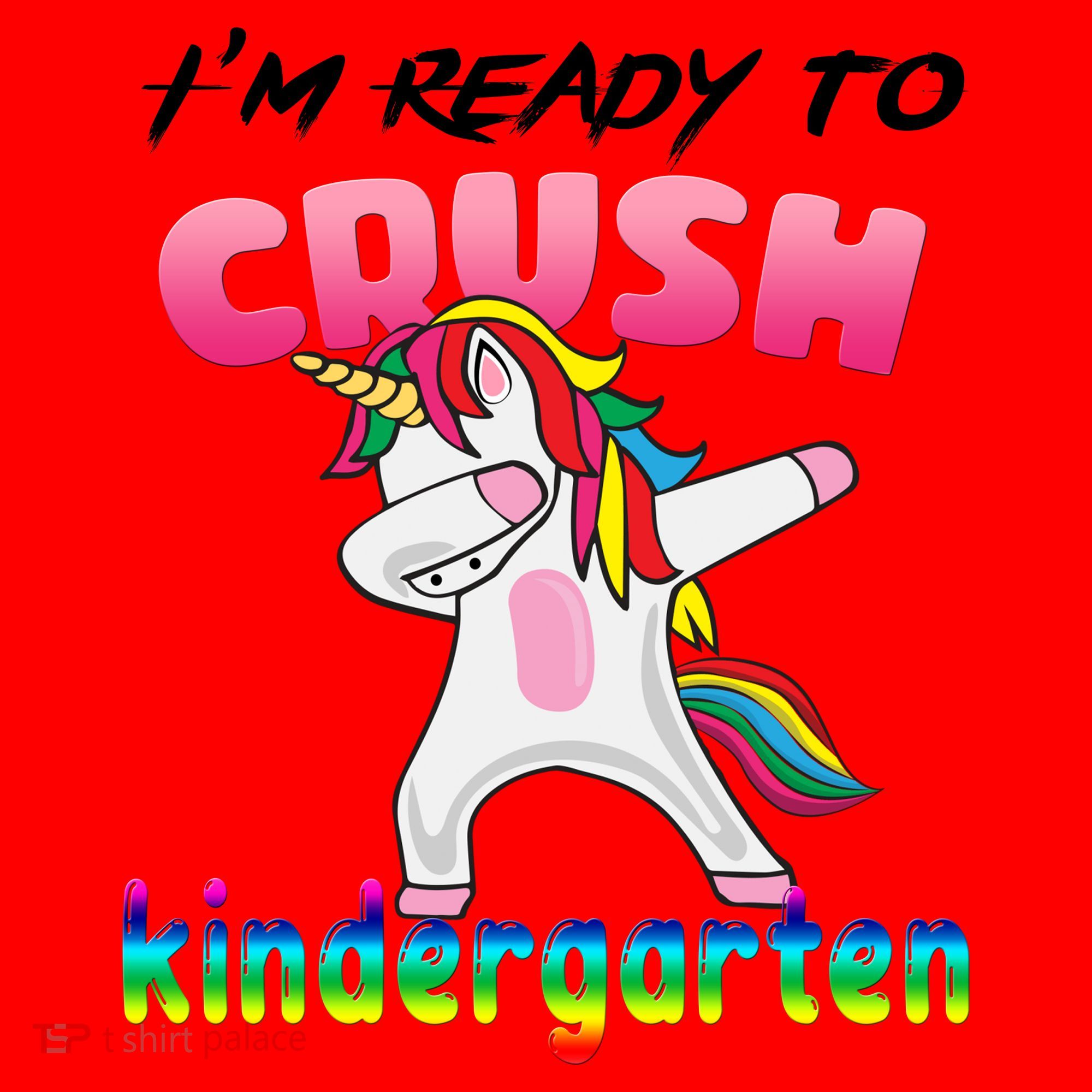 I'm Ready To Crush Kindergarten Cute Unicorn Dab Santa Hat