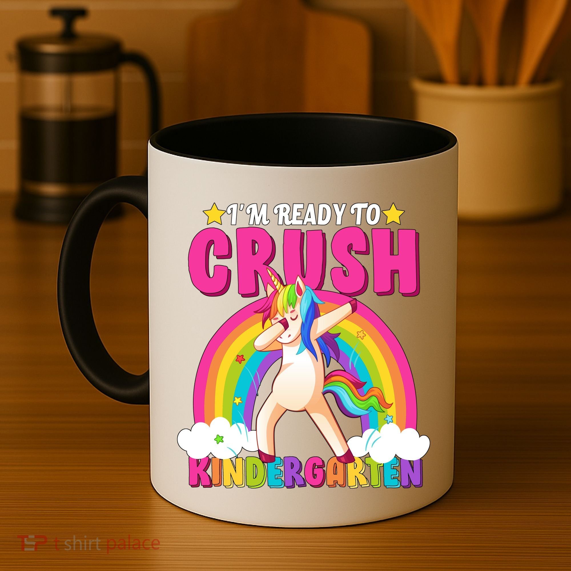 I'm Ready To Crush Kindergarten Unicorn Rainbow Coffee Mug