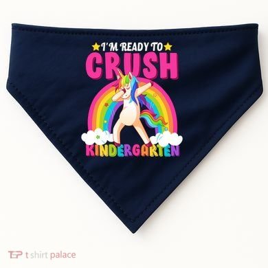 I'm Ready To Crush Kindergarten Unicorn Rainbow USA-Made Doggie Bandana