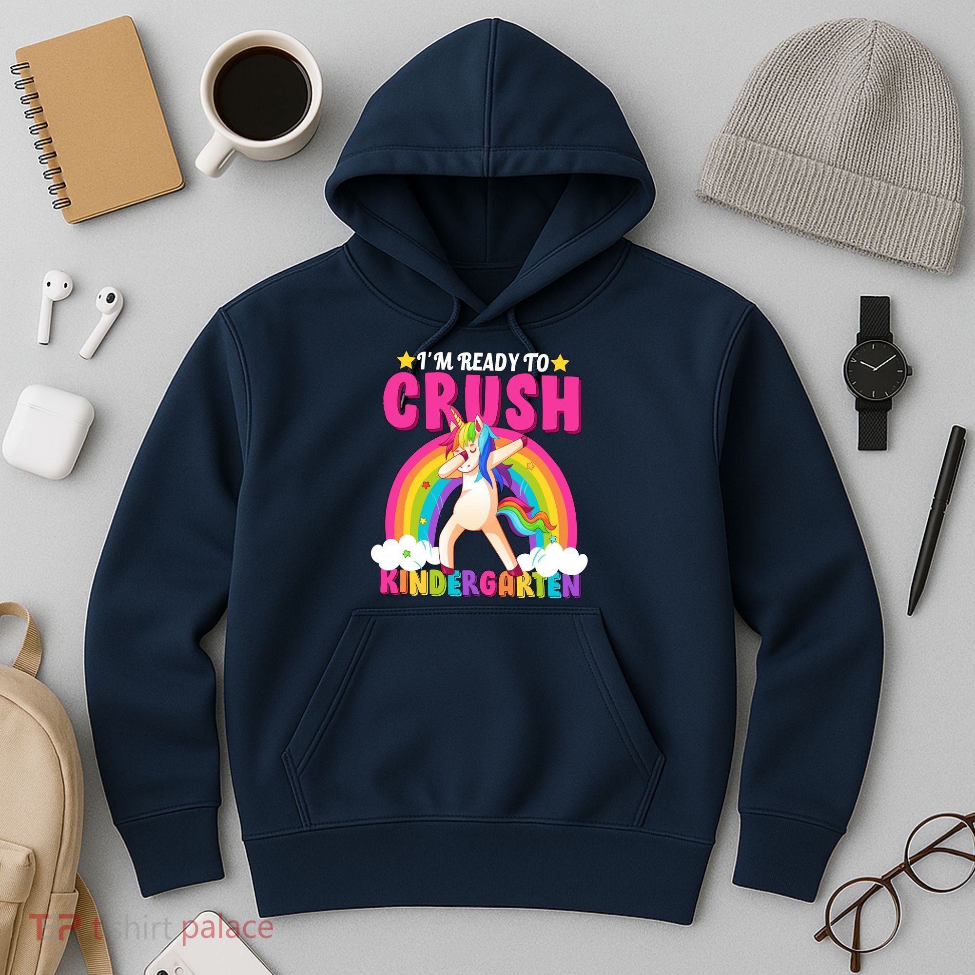 I'm Ready To Crush Kindergarten Unicorn Rainbow Hoodie