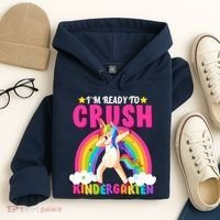 I'm Ready To Crush Kindergarten Unicorn Rainbow Hoodie thumb 4