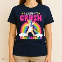 I'm Ready To Crush Kindergarten Unicorn Rainbow T-Shirt thumb 4