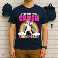 I'm Ready To Crush Kindergarten Unicorn Rainbow T-Shirt thumb 6