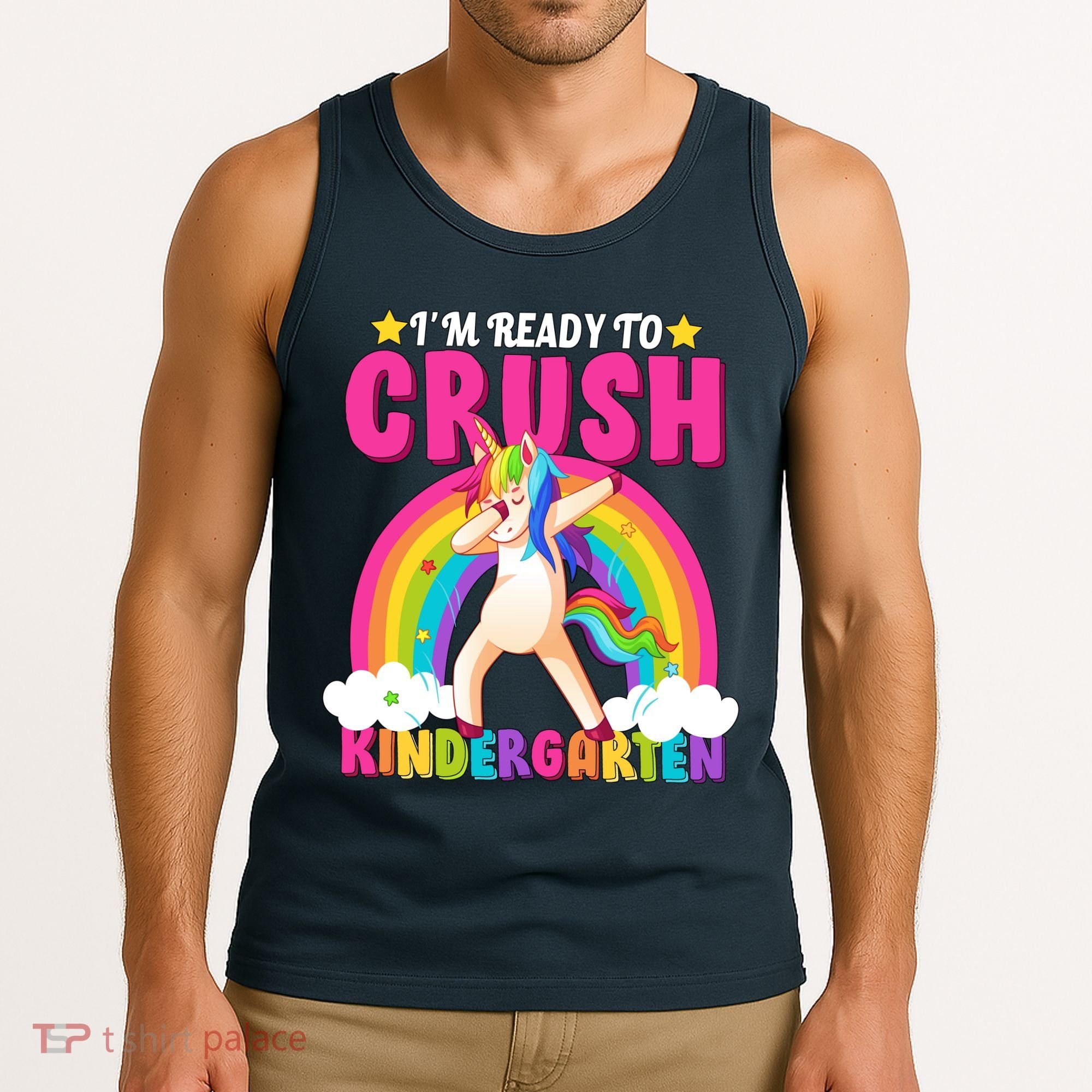 I'm Ready To Crush Kindergarten Unicorn Rainbow Tank Top