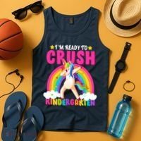 I'm Ready To Crush Kindergarten Unicorn Rainbow Tank Top thumb 4