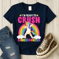 I'm Ready To Crush Kindergarten Unicorn Rainbow Women's T-Shirt thumb 3
