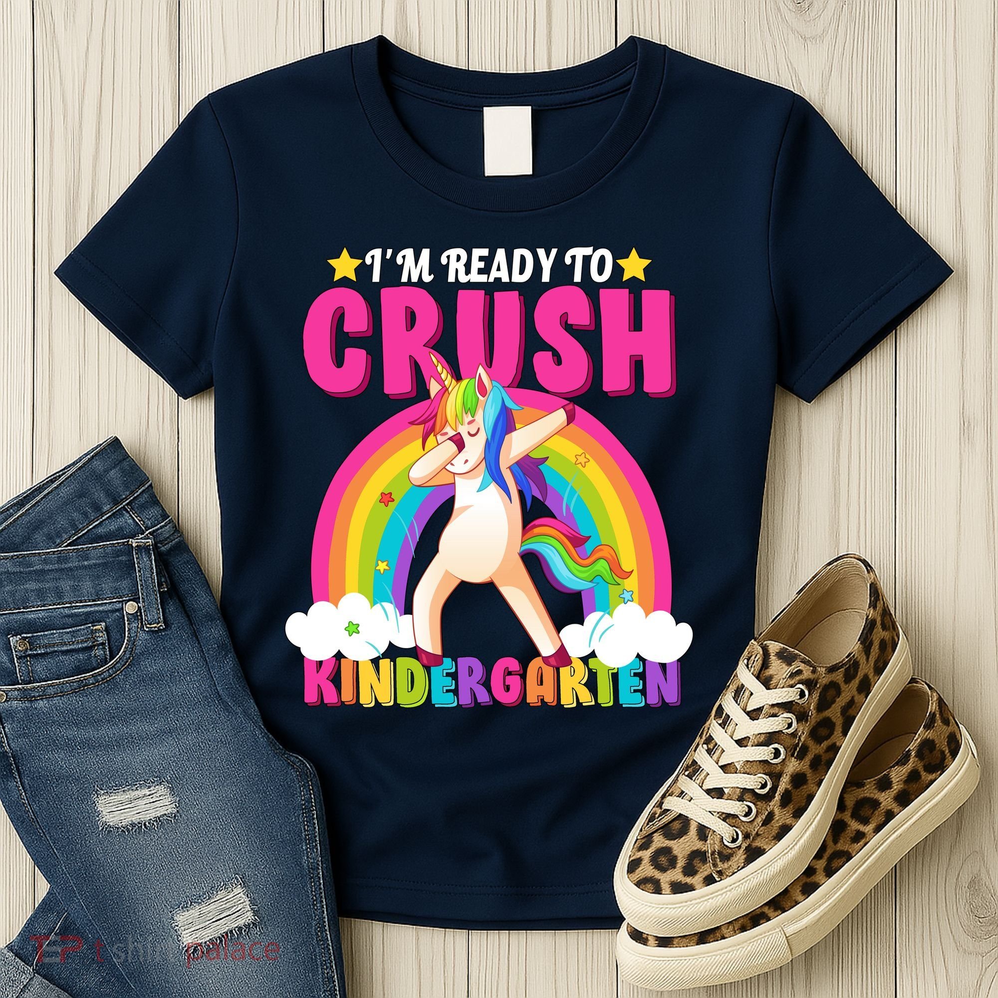 I'm Ready To Crush Kindergarten Unicorn Rainbow Women's T-Shirt