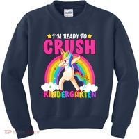 I'm Ready To Crush Kindergarten Unicorn Rainbow Kids Sweatshirt thumb 0