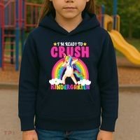 I'm Ready To Crush Kindergarten Unicorn Rainbow Kids Hoodie thumb 3