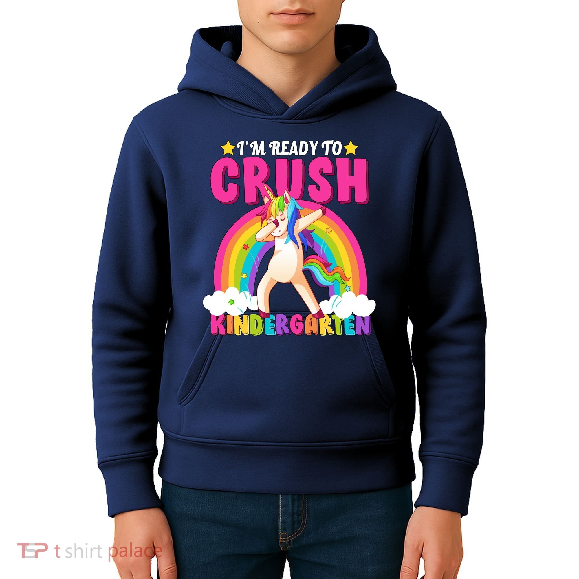I'm Ready To Crush Kindergarten Unicorn Rainbow Kids Hoodie