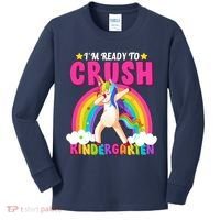 I'm Ready To Crush Kindergarten Unicorn Rainbow Kids Long Sleeve Shirt thumb 0