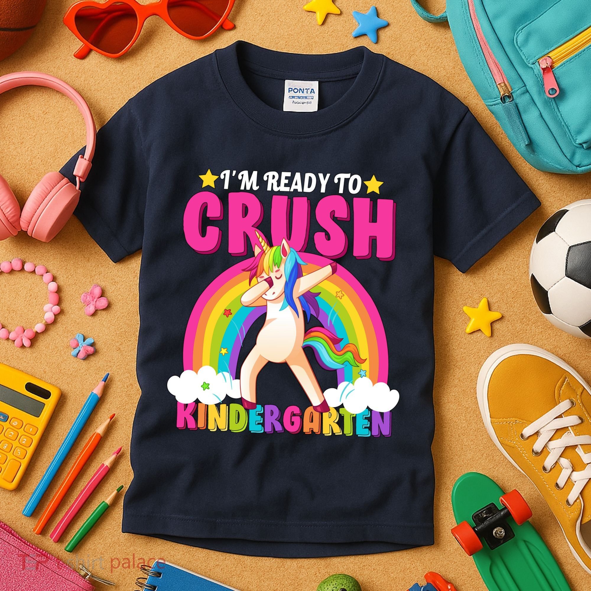 I'm Ready To Crush Kindergarten Unicorn Rainbow Kids T-Shirt