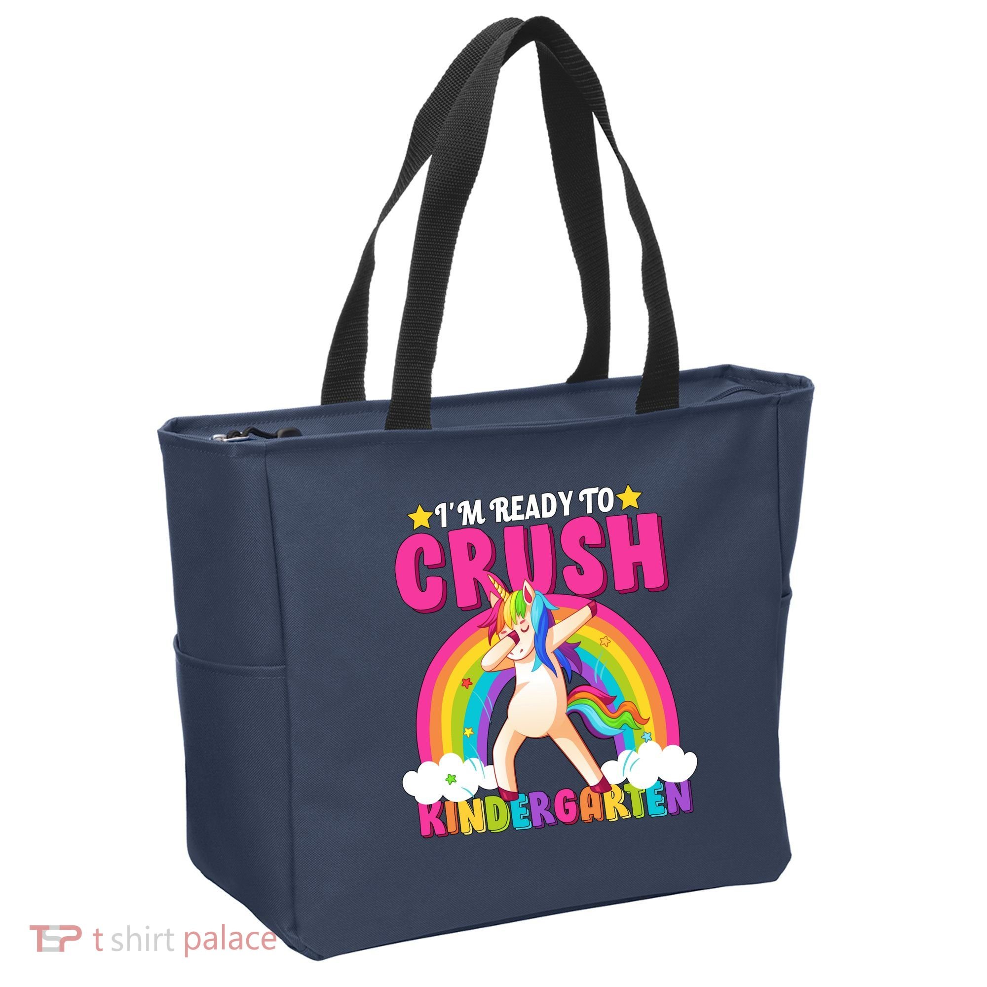 I'm Ready To Crush Kindergarten Unicorn Rainbow Tote Bag