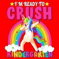 I'm Ready To Crush Kindergarten Unicorn Rainbow Santa Hat thumb 1