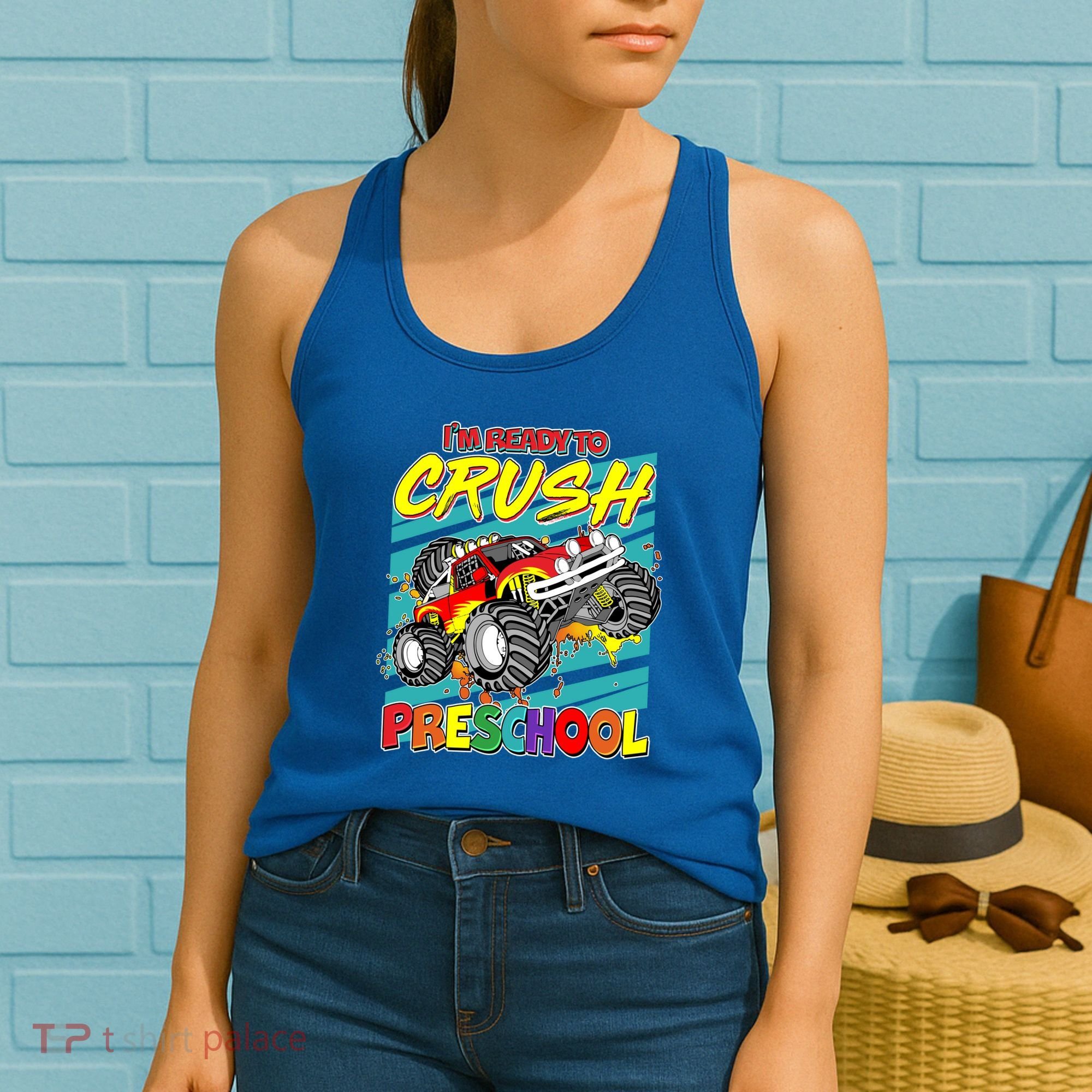 I'm Ready To Crush Preschool Monster Truck Madness Women's Tank Top